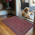 Jamestown Burgundy Small Braided Rug, 2x3' Rectangle by Homespice