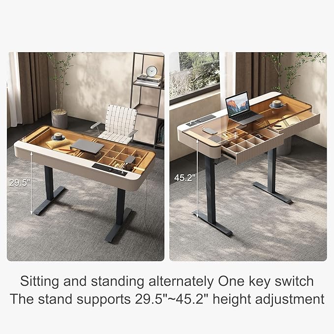 Lartis Office Desk, Electric Computer Lift Table Standing Desk - Image 4