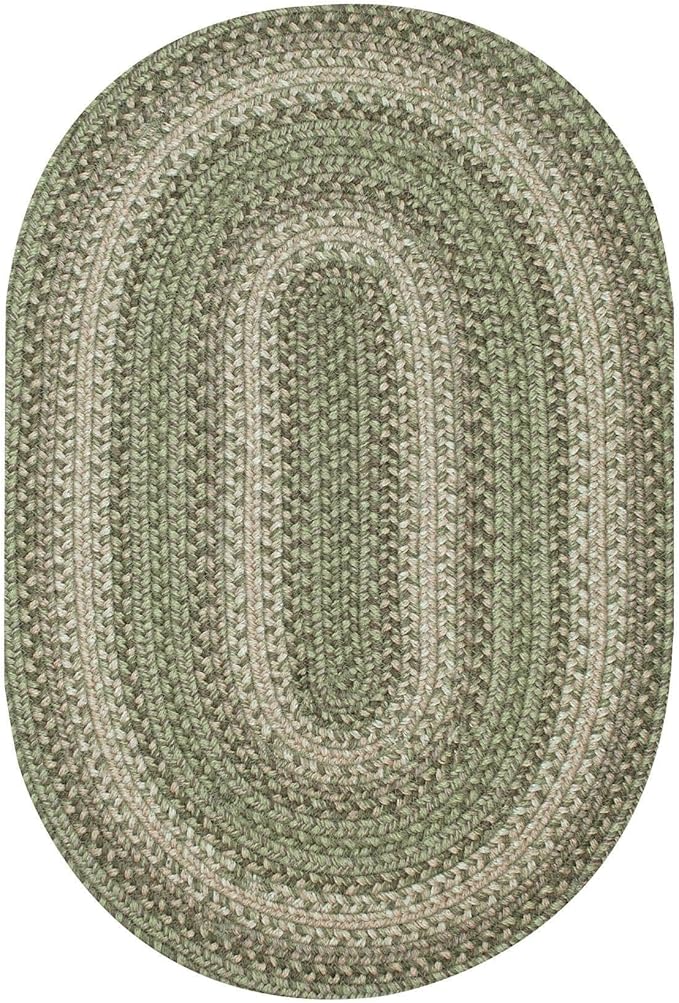 Grassland Green Oval Braided Rug, 2x3' - Image 9