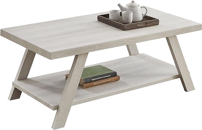 Roundhill Furniture Athens Contemporary Wood Shelf Coffee Table by RoundhillFurniture