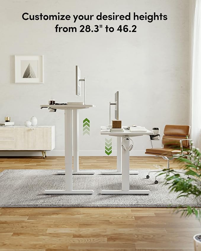 BANTI 55"x24" Standing Desk, Electric Stand up Height Adjustable Home Office - Image 4