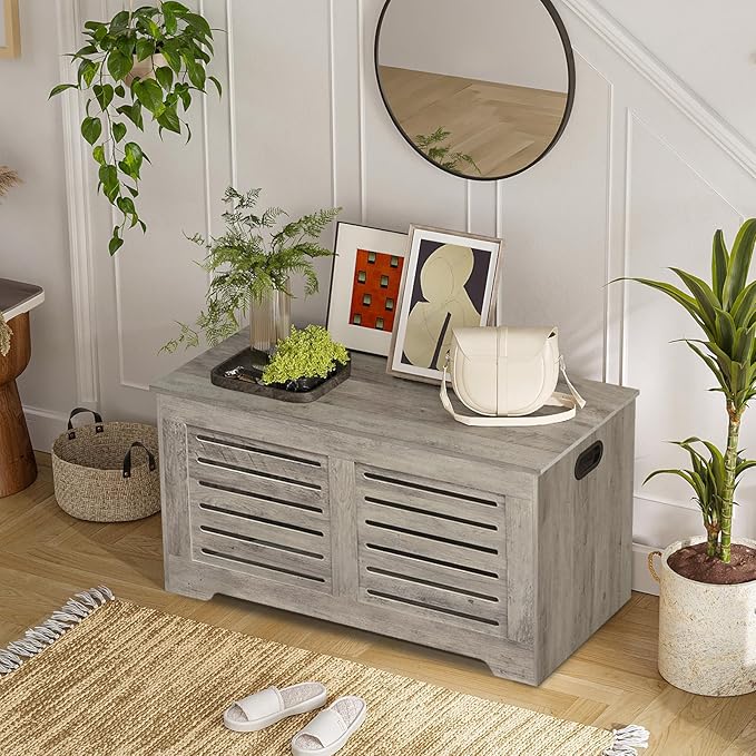 DINZI LVJ Storage Chest, Flip-Top Wooden Toy Box - Image 8