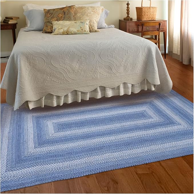 Homespice Denim Jute Blue 8x10' Braided Area Rug - Image 10