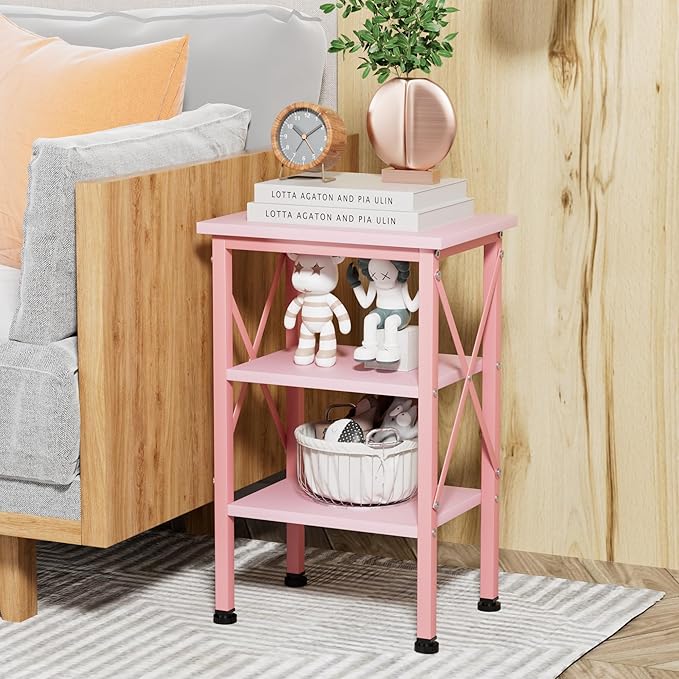 VECELO Modern Nightstands X-Design Side End Table Night Stand - Image 5