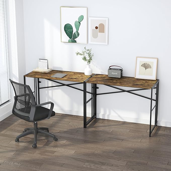 40 inch Folding Computer Desk, Writing Gaming Computer Camping Desk, No - Image 6