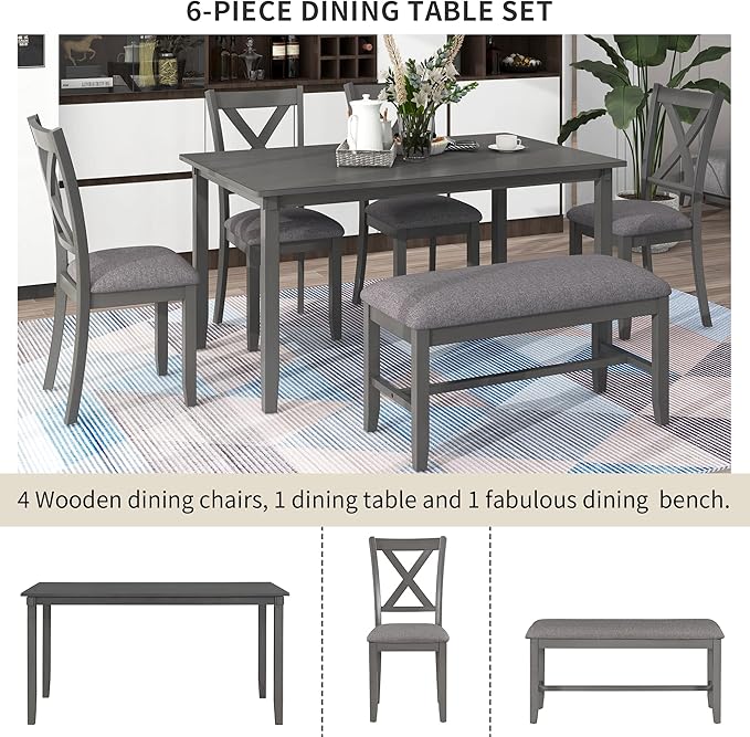 Ball & Cast 6 Piece Dining Table Set - Image 7