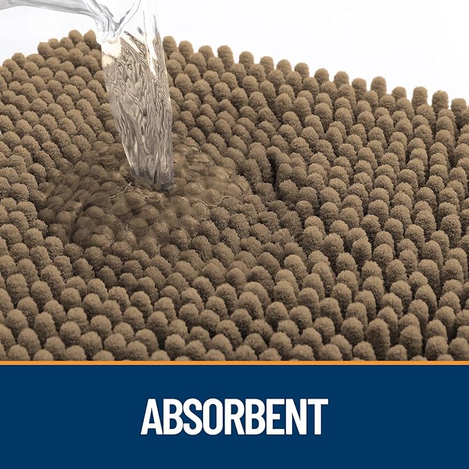 OLANLY Door Mat for Muddy Dog Paws 59x35, Ultra Absorbent Chenille Mud Doormat - Image 3