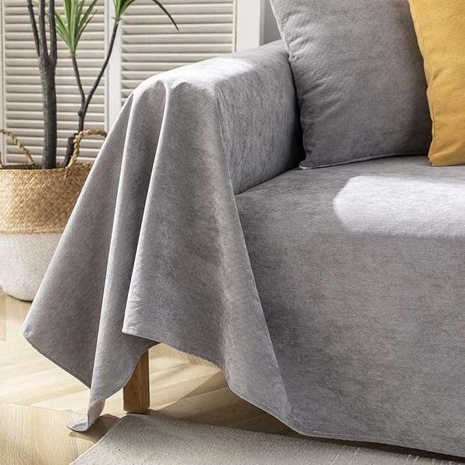 STACYPIK Thick Waterproof Grey Sofa Cover Couch Cover, Anti Slip Loveseat Covers - Image 6