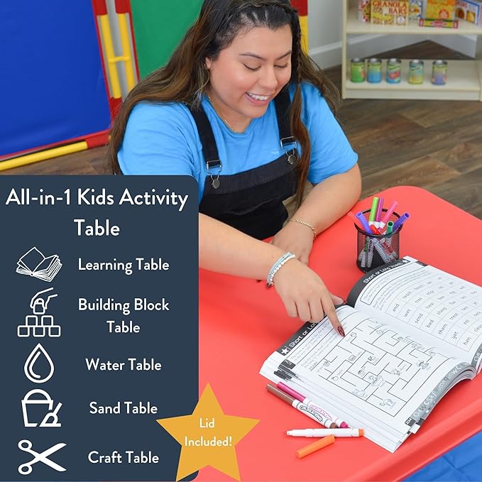 Children's Factory Medium Sensory Table – 18″ Height Table and Lid, Sandbox - Image 10