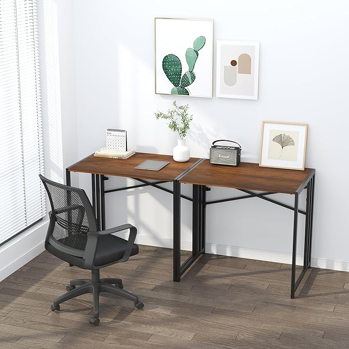 32 inch Folding Small Desk, Writing Gaming Computer Camping Desk - Image 6