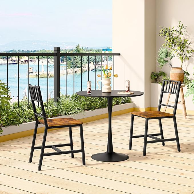 HOOBRO Kitchen Chairs Set of 2, Wooden Dining Room Chairs - Image 9