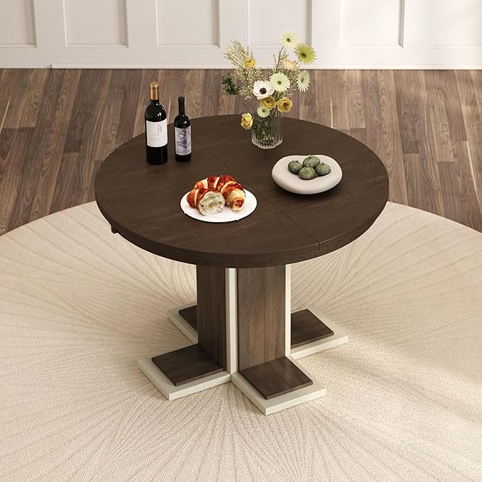 Mid-Century Modern Extendable Round Table - Image 6