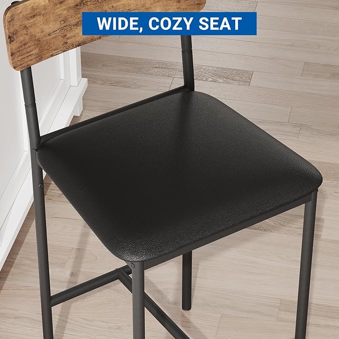 GarveeHome Bar Stools Set of 2, Upholstered Height Bar Stools - Image 5