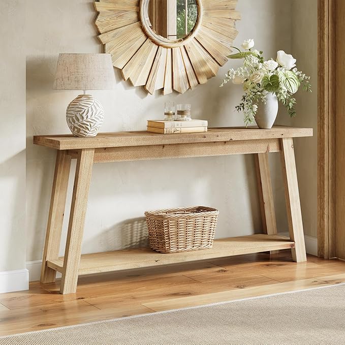 LITTLE TREE 70.9" Solid Wood Console Table - Image 3