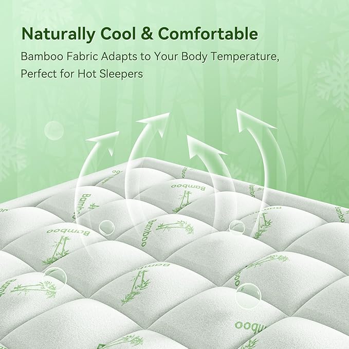 Anluoer Memory Foam Mattress Topper Twin - Image 3