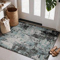 Washable Area Rugs 2'x3' Non-Slip Modern Abstract Soft by RELEANY