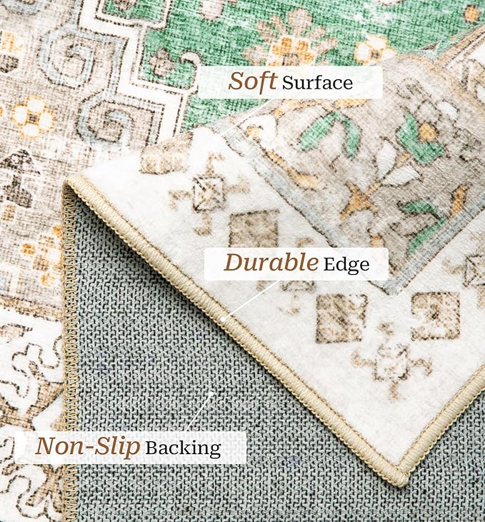 zesthome 6x9 Area Rug, Super Soft Washable Rugs - Image 4