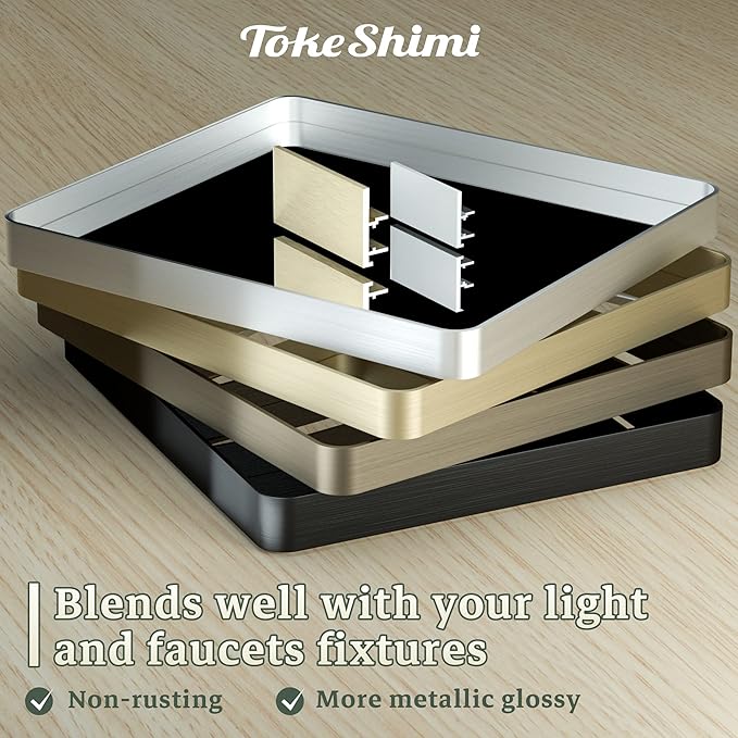 TokeShimi 24 x 36 Inch Black Mirror Wall Mirror - Image 4