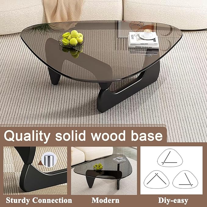 Modern Glass Coffee Table for Living Room, Sleek Coffee Tables, Suitable for - Image 4
