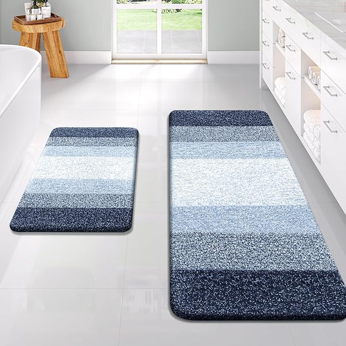 OLANLY Bathroom Rug Mat 44x24, Extra Soft and Absorbent Microfiber Bath Rug - Image 6
