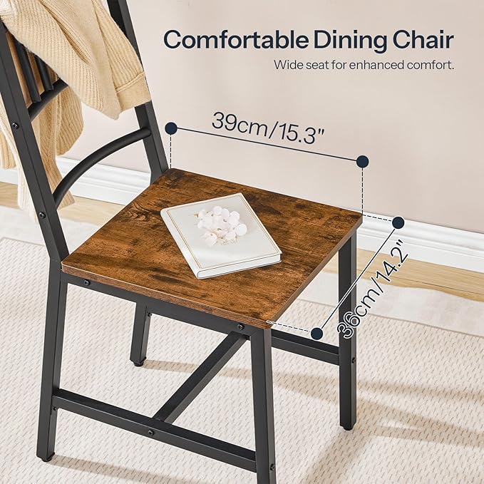 HOOBRO Kitchen Chairs Set of 4, Wooden Dining Room Chairs - Image 5