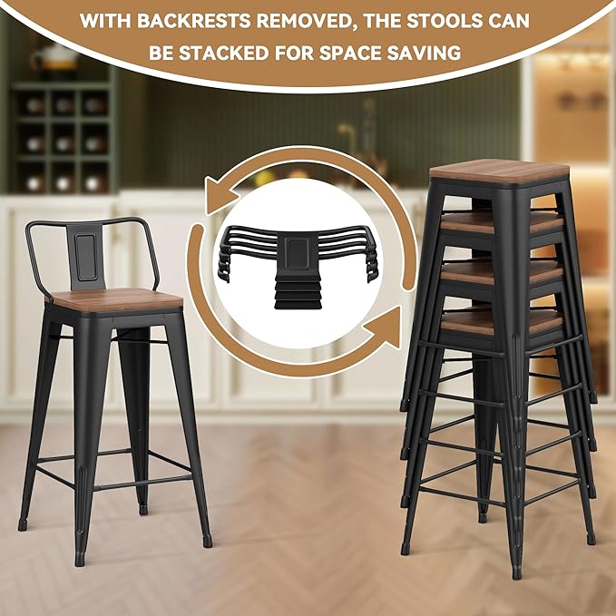 30 Inch Swivel Bar Stools Set of 4 - Image 5