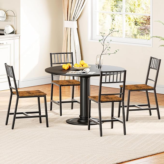 HOOBRO Kitchen Chairs Set of 2, Wooden Dining Room Chairs - Image 8