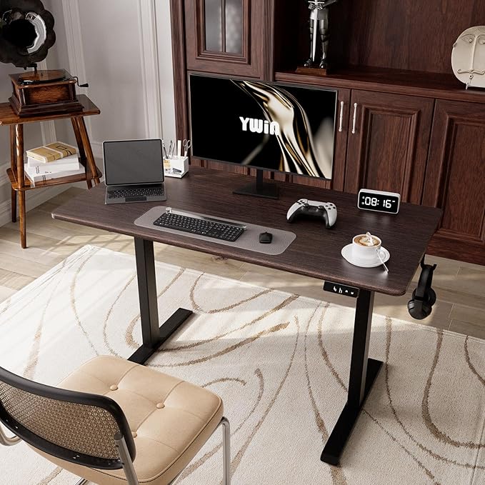 Ywin Electric Height Adjustable Standing Desk, 63 x 24 inches, Ergonomic Stand - Image 2