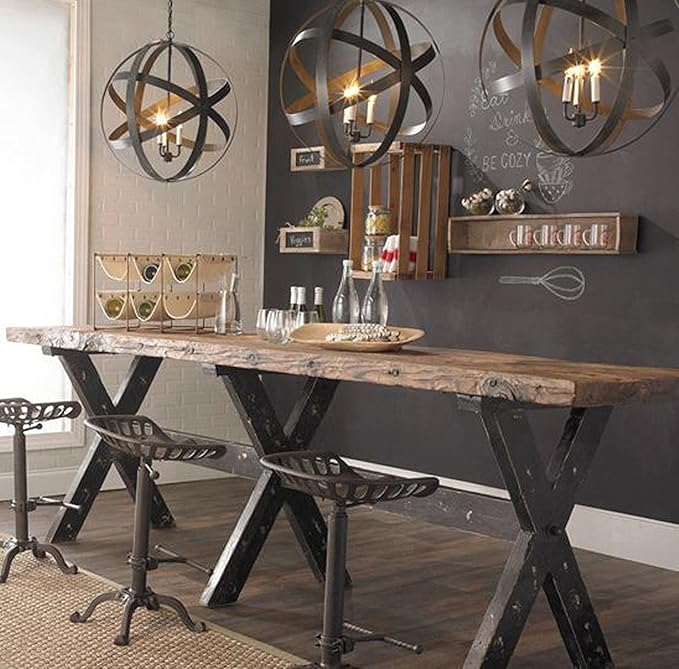 LOKKHAN Rustic Industrial Bar Stool - Image 2