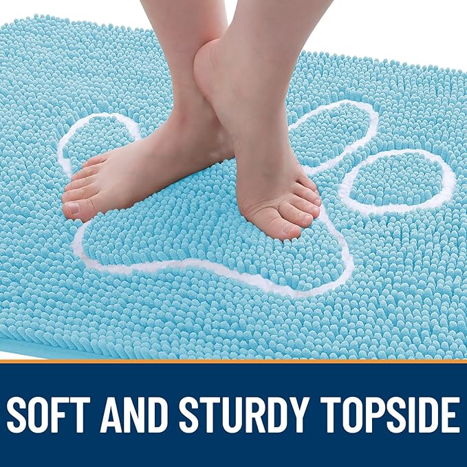 OLANLY Door Mat for Muddy Dog Paws 48x30, Ultra Absorbent Chenille Mud Doormat - Image 4