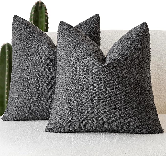 Foindtower Pack of 2, Decorative Textured Boucle Throw Pillow Covers Accent by Foindtower