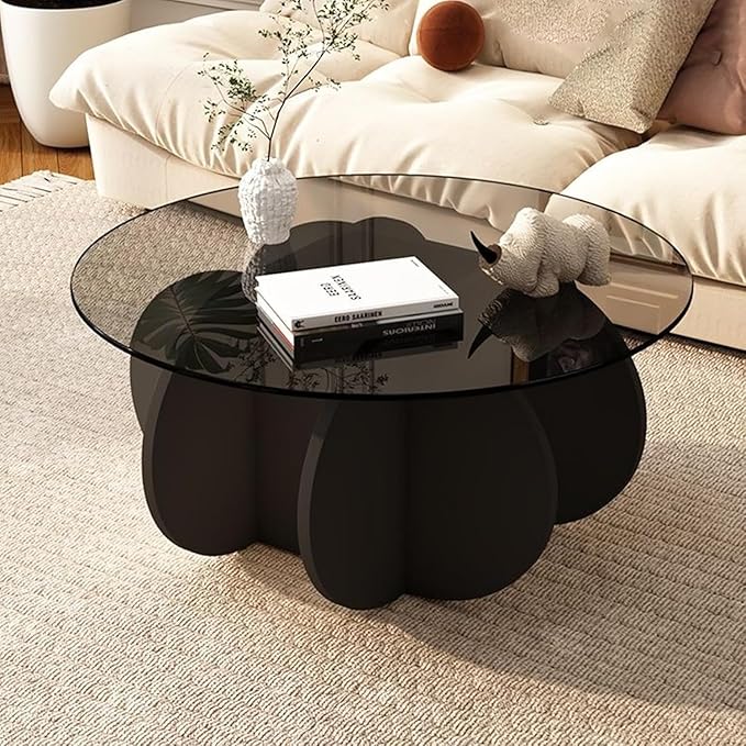 Mid Century Modern Round Glass Coffee Table - Image 6