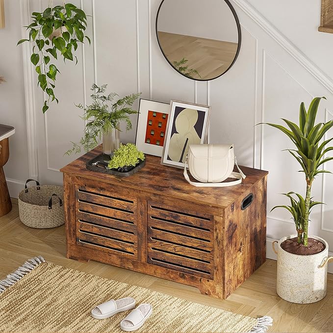 DINZI LVJ Storage Chest, Flip-Top Wooden Toy Box - Image 6