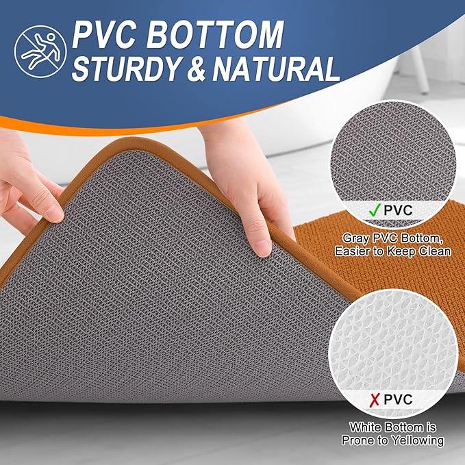 OLANLY Thick Memory Foam Bath Mat Rug 30x20, Extra Soft Absorbent Bathroom Rug - Image 4