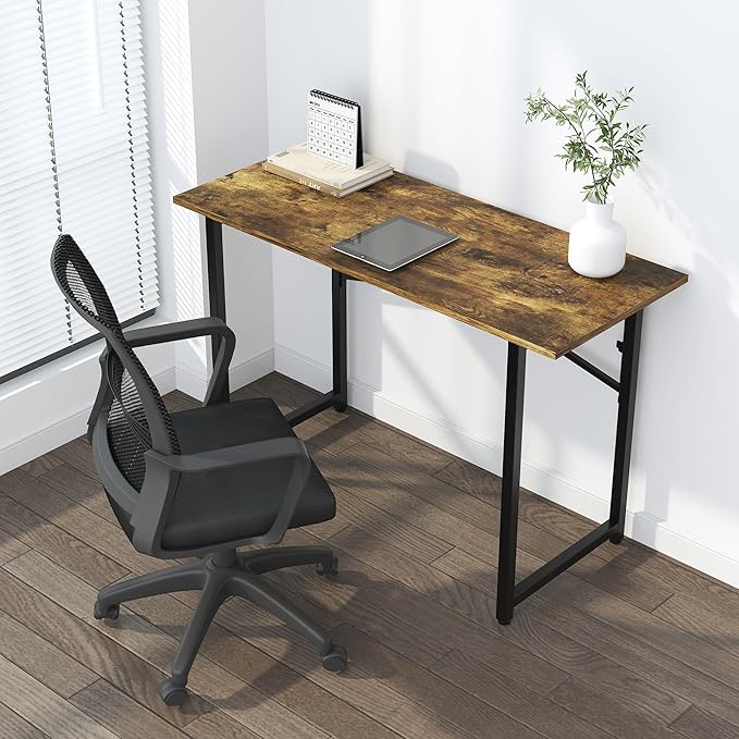 47 inch Folding Computer Desk, Writing Gaming Computer Camping Table, No - Image 2
