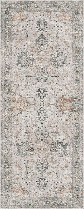 GENIMO 2'6''x18 Runner Rugs for Hallway, Machine Washable Non Slip Vintage Rugs - Image 7