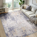 Washable Area Rugs 6'x9' Non-Slip Modern Abstract Soft by RELEANY
