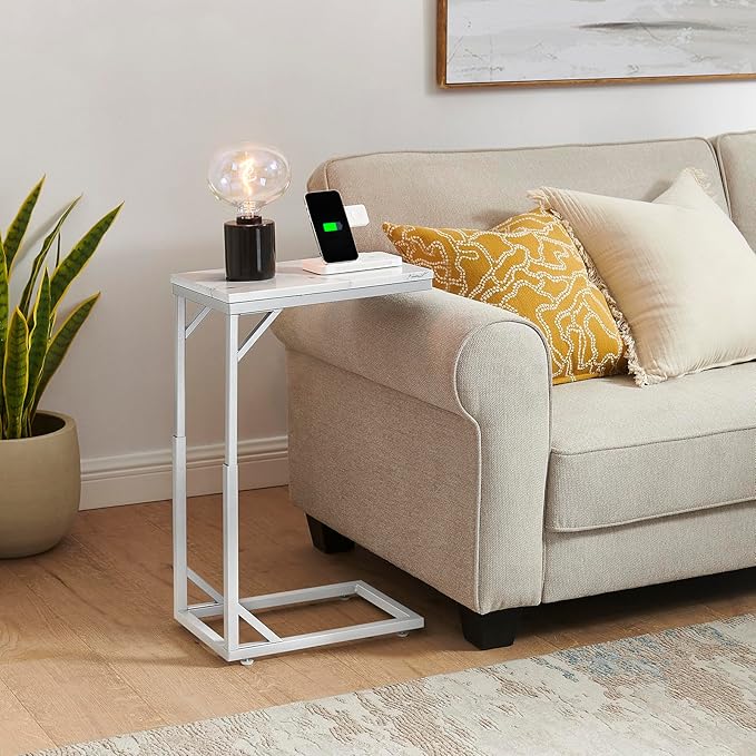 C-Shaped End Table, Small Sofa Table - Image 3