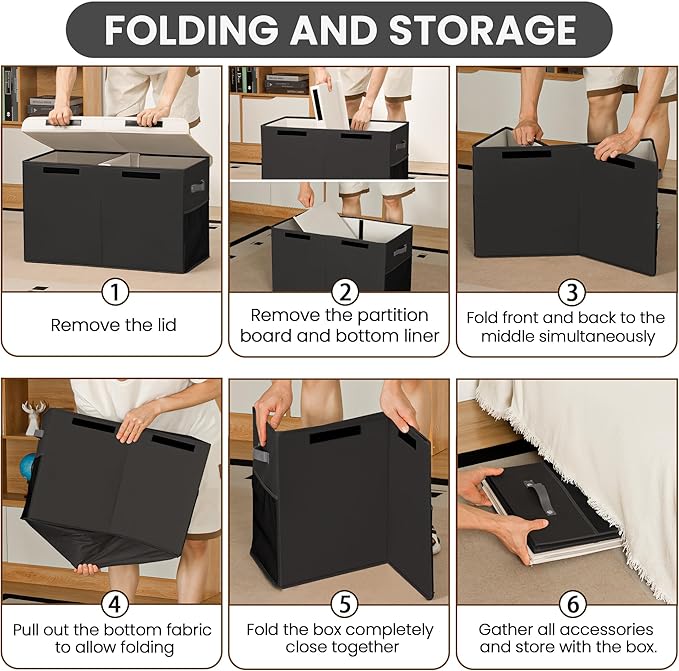 80L Large Toy Storage Box with Lid, Large Toy Box Chest Kids, Girls and Boys - Image 8