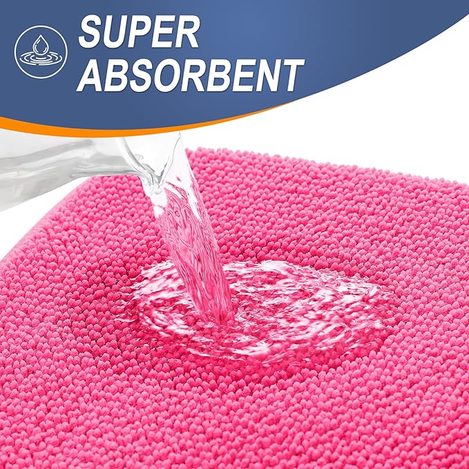 OLANLY Thick Memory Foam Bath Mat Rug 30x20, Extra Soft Absorbent Bathroom Rug - Image 3