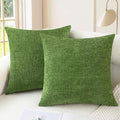 CaliTime Throw Pillow Covers Decorative 24 X 24 Inches Pack of 2 Cozy Chenille by CaliTime