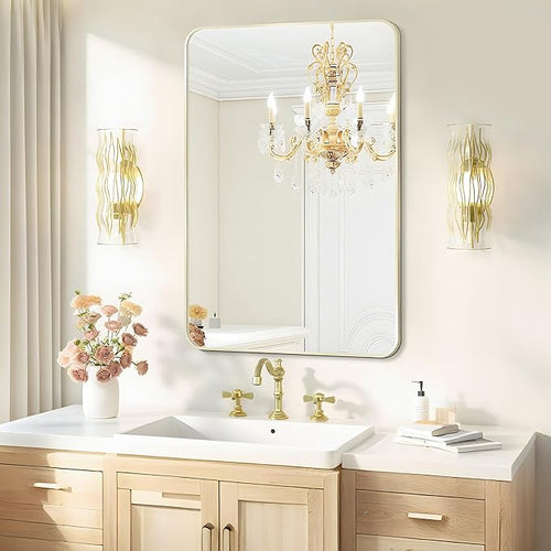 24x36 Rounded Rectangle Bathroom Mirrors by PUZONJIG