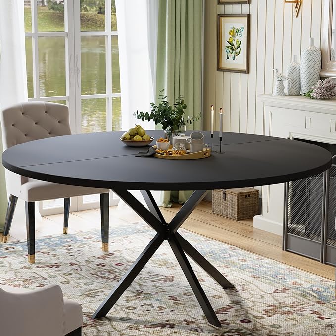 47.24" Round Dining Table for 4-6 Person, Round Kitchen Table - Image 7