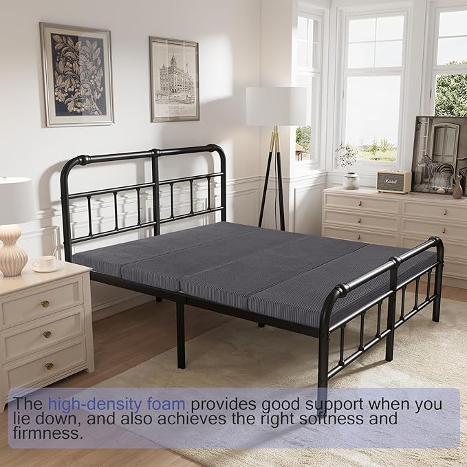 MeMoreCool Folding Foam Futon Mattress Queen, Foldable Japanese Floor Mattress - Image 6