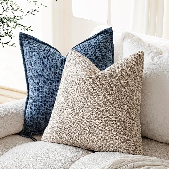 Foindtower Pack of 2, Decorative Textured Boucle Throw Pillow Covers Accent - Image 5