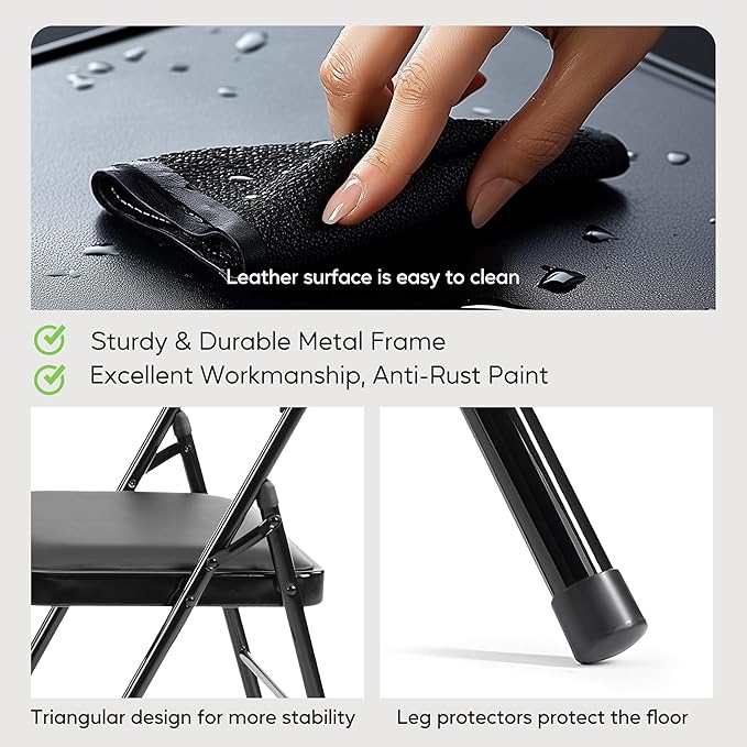 HealSmart 4 Pcs Folding Chairs - Image 6