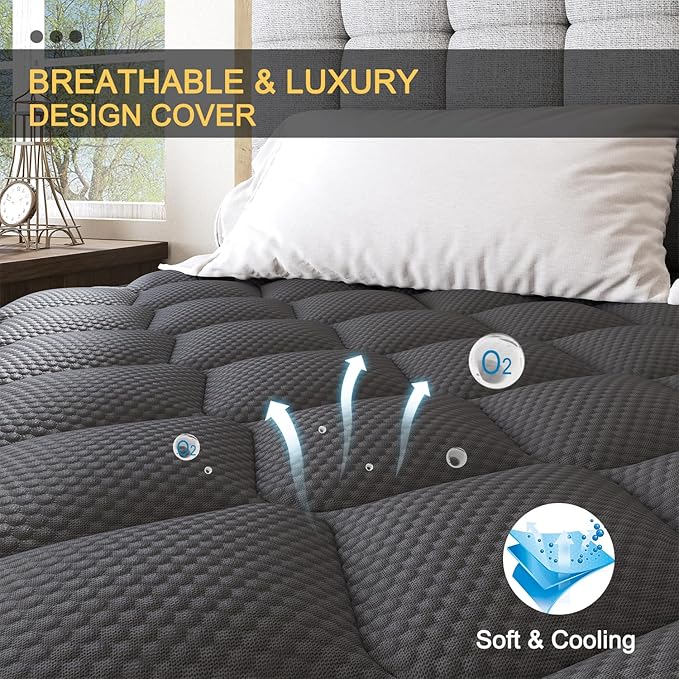 Full Hybrid Mattress, 14 Inch Medium Mattresses Euro Top - Image 7
