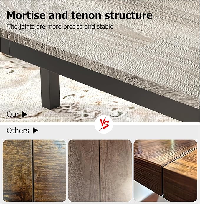 GarveeHome 70.8in Industrial Dining Table - Image 4
