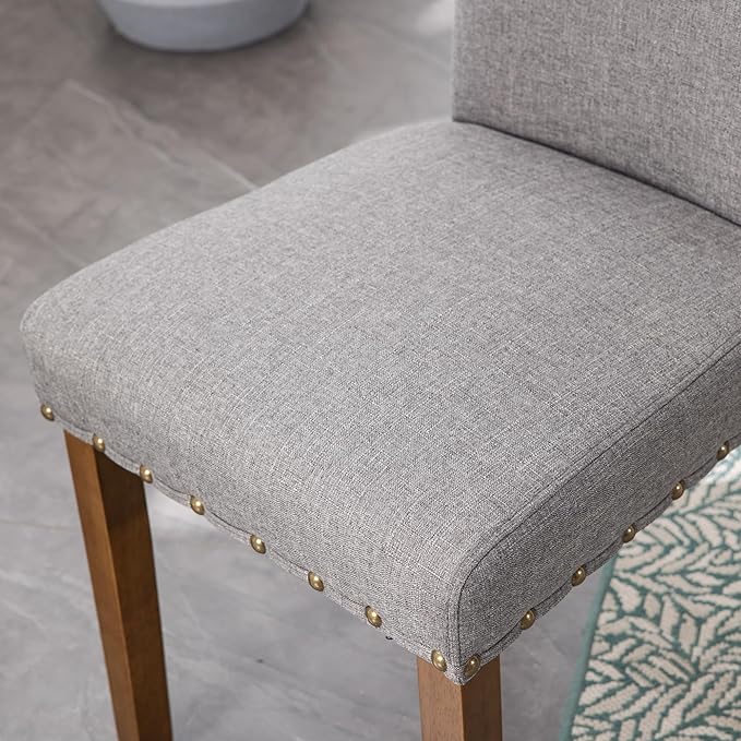 Parsons Kitchen Dining Chair Set Room Modern Upholstered Stylish Fabric High - Image 8