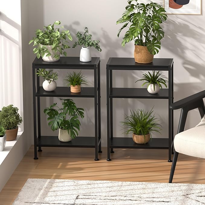 Narrow Side Table for Small Space, 3-Tier Small End Table - Image 5